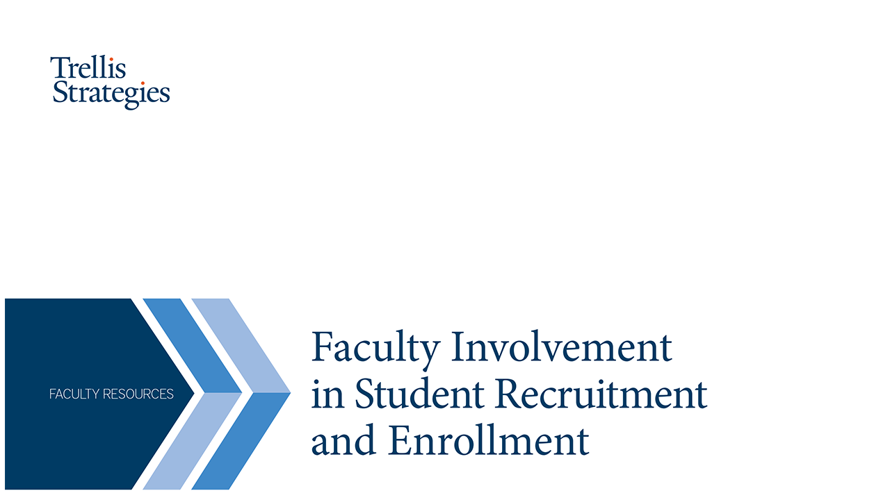 Faculty Involvement in Student Recruitment and Enrollment